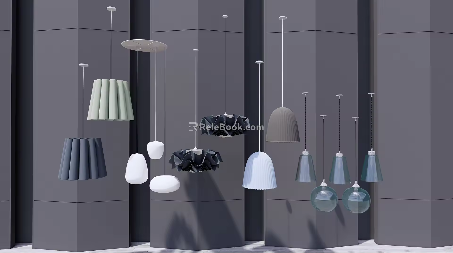 Modern chandelier 3d model