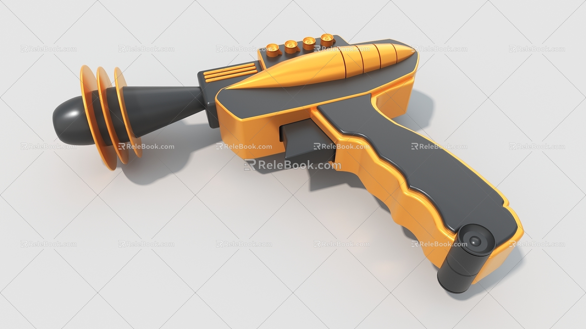 toy gun pistol game props 3d model