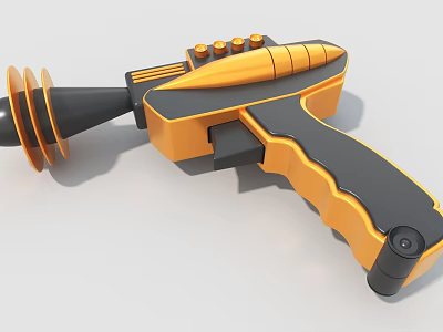 Electric Toy Gun With Orange And Black Streamlined Design For Kids Play 3d model Electric Toy Gun With Orange And Black Streamlined Design For Kids Play 3d model