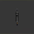 Modern Tactical Pistol With Silencer Wooden Grip Metal Body And Bullet Shells