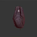 Gray Minimalist Backpack With Zipper Pockets And Brand Logo Design