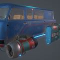 Sci-Fi Bus Industrial LOFT Bus 3d model