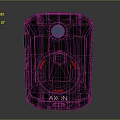 AXON Headphone Speaker Black Portable Device With Red Accents Modern Durable Design And Clear Sound