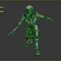 Modern Mech Warrior Mech Soldier Machine Battleguard Mechanical Battleguard 3d model