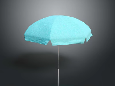 Light Blue Practical Umbrella A Useful Daily Use Household Item 3d model
