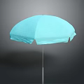 Light Blue Practical Umbrella A Useful Daily Use Household Item 3d model