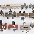 Modern Office Desks With Wooden Tops And Matching Chairs For Workspace