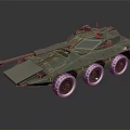 Armored Military Vehicle With Six Wheels Tactical Weapon Mount And Reinforced Body