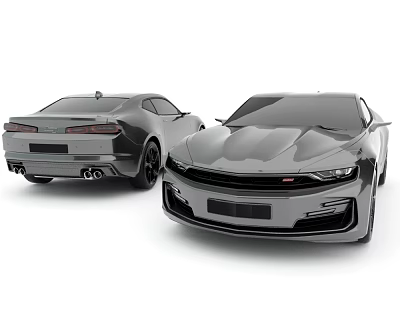 Modern Black Sports Cars With Sleek Body Design And Front Rear Details 3d model Modern Black Sports Cars With Sleek Body Design And Front Rear Details 3d model