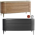 Modern Chest of Drawers with Light Wood Dark Finish and Metal Legs Sleek Design