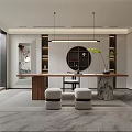 Modern Basement Interior Design With Sofa Coffee Table Projector And Staircase