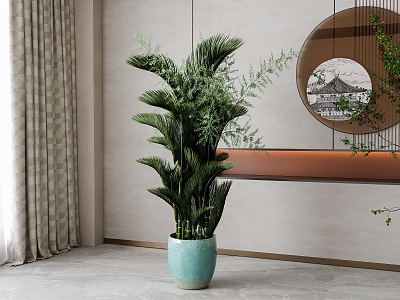 Sanwei Kwai Green Plant Potted Plant 3d model