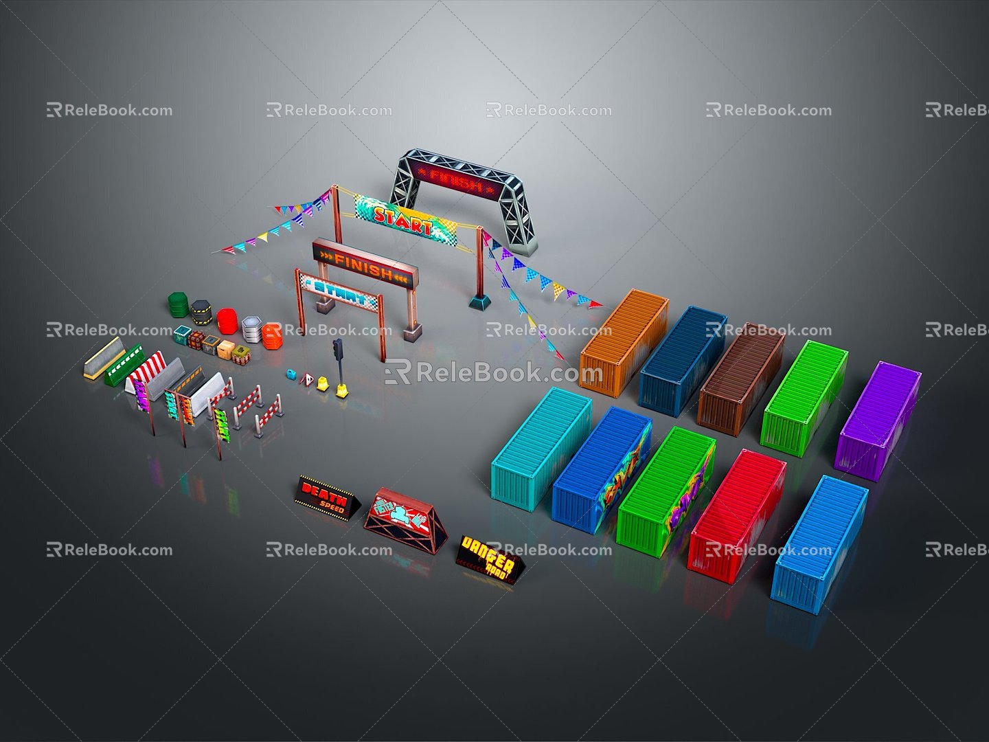 Container Cargo Box Cargo Box Trunk Box Luggage Leather Box Leather Box Container 3d model