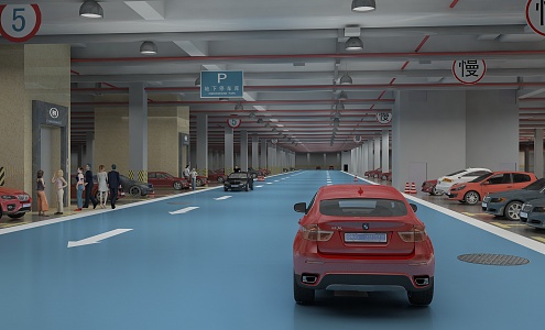 INDUSTRIAL LOFT PARKING GARAGE 3d model