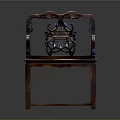 Traditional Chinese Wooden Chair Furniture With Intricate Carved Backrest And Armrests
