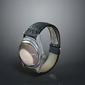 Stylish Leather Strap Watch With Round Dial And Metal Case Fashion Accessory