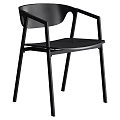 Modern Black Dining Chair With Metal Frame And Simple Stylish Contemporary Design