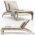 Modern Lounge Chair With Wooden Frame Woven Rattan Seat Cushion And Books On Top