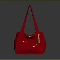 Elegant Red Leather Handbag with Carry Straps and Tassel Detail for Modern Fashion