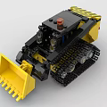 Lego toy building blocks crawler bulldozer dump truck excavator engineering vehicle 3d model