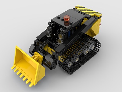 Lego toy building blocks crawler bulldozer dump truck excavator engineering vehicle 3d model