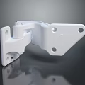 White Metal Hardware Hinge Tool With Mounting Holes And Sturdy Structure 3d model