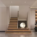 Modern Basement Simple Basement 3d model