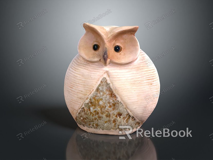 Owl grimace owl long-eared owl wulin owl monkey face owl carved owl model