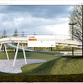 modern bridge landscape bridge arch bridge special-shaped bridge 3d model