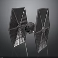 Detailed Cosmic Starfighter Model With Twin Hexagonal Wings And Metallic Cockpit