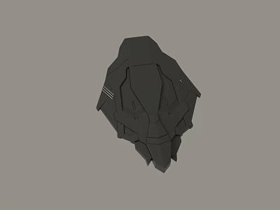 Black Angular Geometric Abstract 3D Model With Modern Structured Design Form 3d model