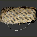 Handwoven Basket With Dual Handles And Colorful Woven Pattern Design