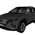 Hyundai Stylish Gray SUV With Modern Sleek Exterior And Sporty Wheels Design