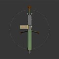 Green Military Weapon With Tripod Stand And Metal Structure Design