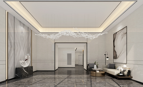 Modern Hall 3d model