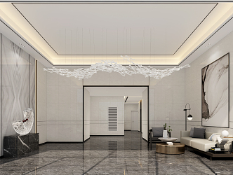 Modern Hall 3d model