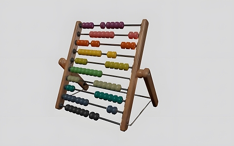 Children's toy abacus 3d model