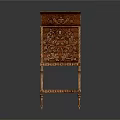 Exquisite Wooden Console Side Cabinet With Carved Details Multiple Drawers And Classic Legs Design