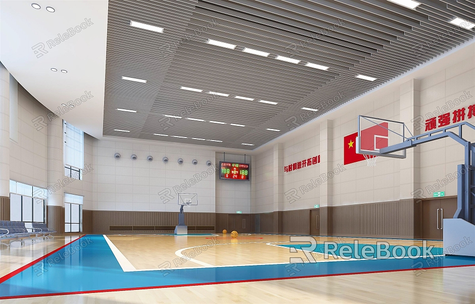 modern basketball court training basketball court model