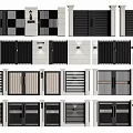 Various Modern Gate Designs With Black Metal Panels White Frames And Grid Patterns