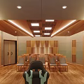 School Music Classroom Interior With Piano Wooden Floors Seats And Ceiling Designs