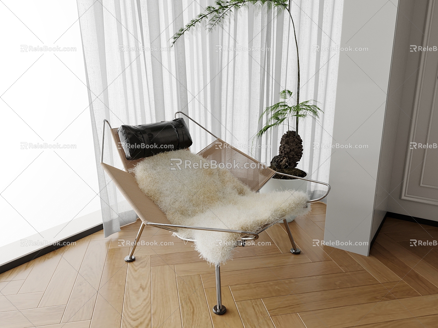 Leisure chair single chair 3d model