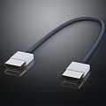 High Speed HDMI Cable With Black Cord And White Connectors For Electronic Devices