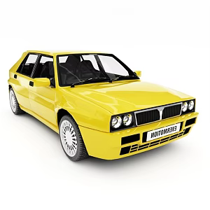 vehicle car yellow car 3d model
