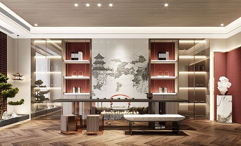 New Chinese Tea Room 3d model