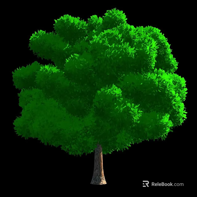 Lush Green Arbor With Dense Foliage And Strong Trunk In Natural View 3d model 