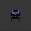 Spanish Policia Van Mercedes Blue Exterior With Red Yellow Stripes Design