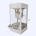 Commercial Red White Popcorn Machine With Transparent Window Stainless Steel For Parties Cinemas