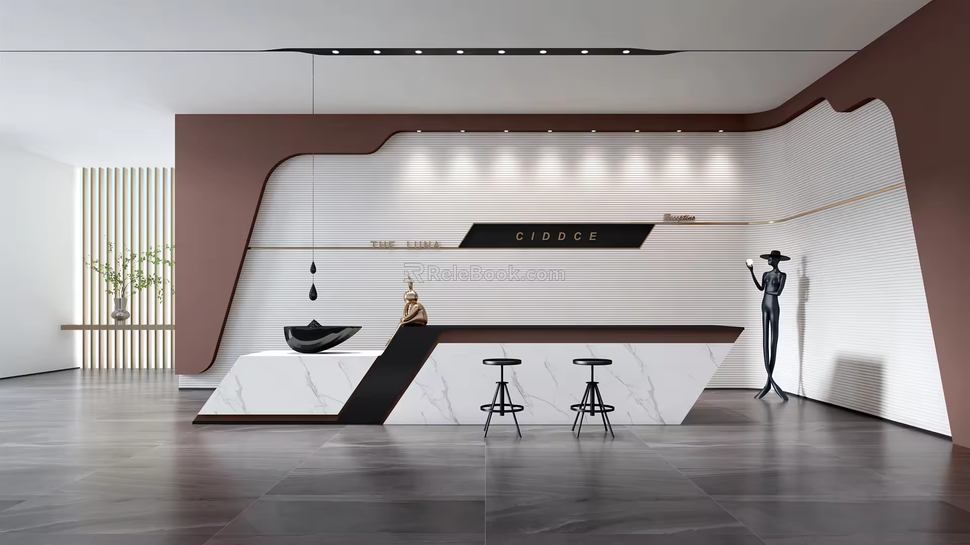 Modern Front Desk 3d model