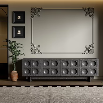 Antique TV cabinet 3d model